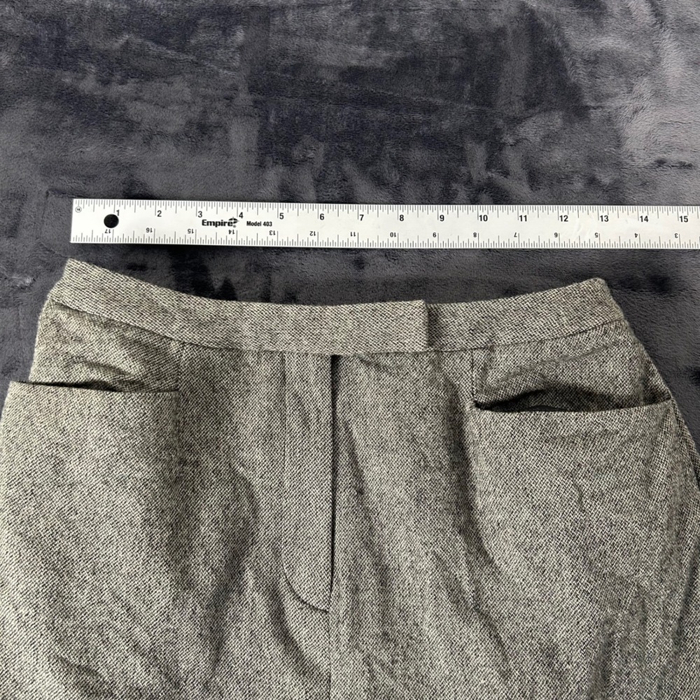 Lauren Ralph Lauren Maxi Skirt Womens 6 Gray Wool Herringbone Pockets Long - Picture 2 of 7